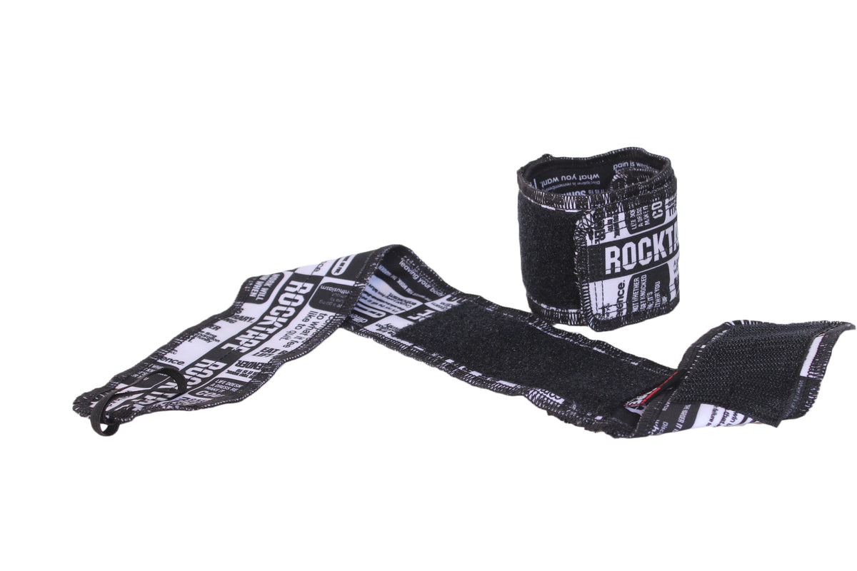 Rocktape Rock Wrist Wraps Competition, Fasce Polso Rosse/blu/bianche, 2 Pezzi Da 22 Pollici - Foto 3