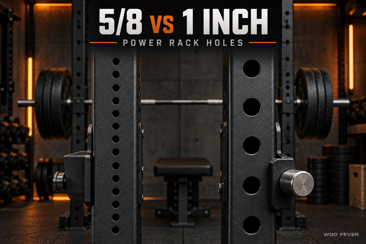 5/8-inch versus 1-inch power rack holes and hardware comparison