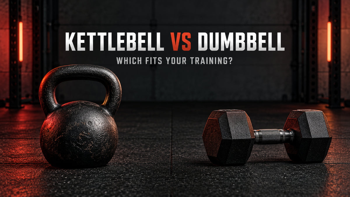 Kettlebell versus dumbbell in a garage gym