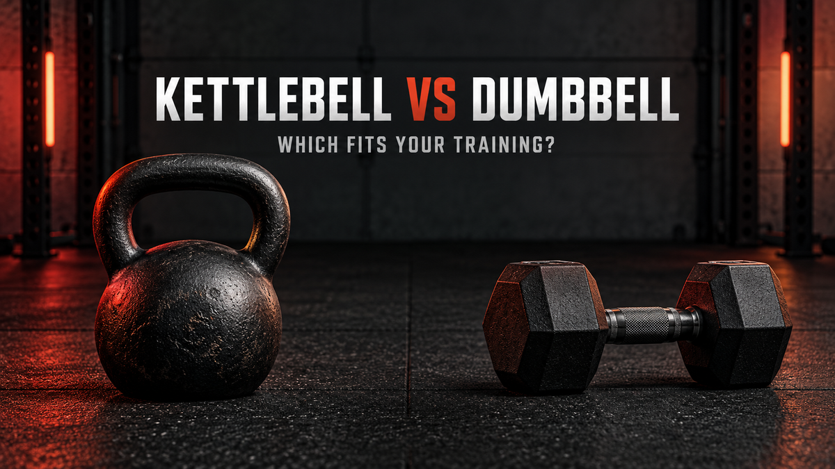 Kettlebell versus dumbbell in a garage gym