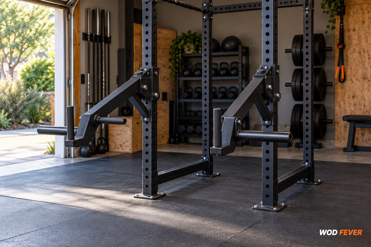 Garage-gym equipment illustration for Titan Lever Arms: T-3, X-3 & TITAN Compatibility Guide