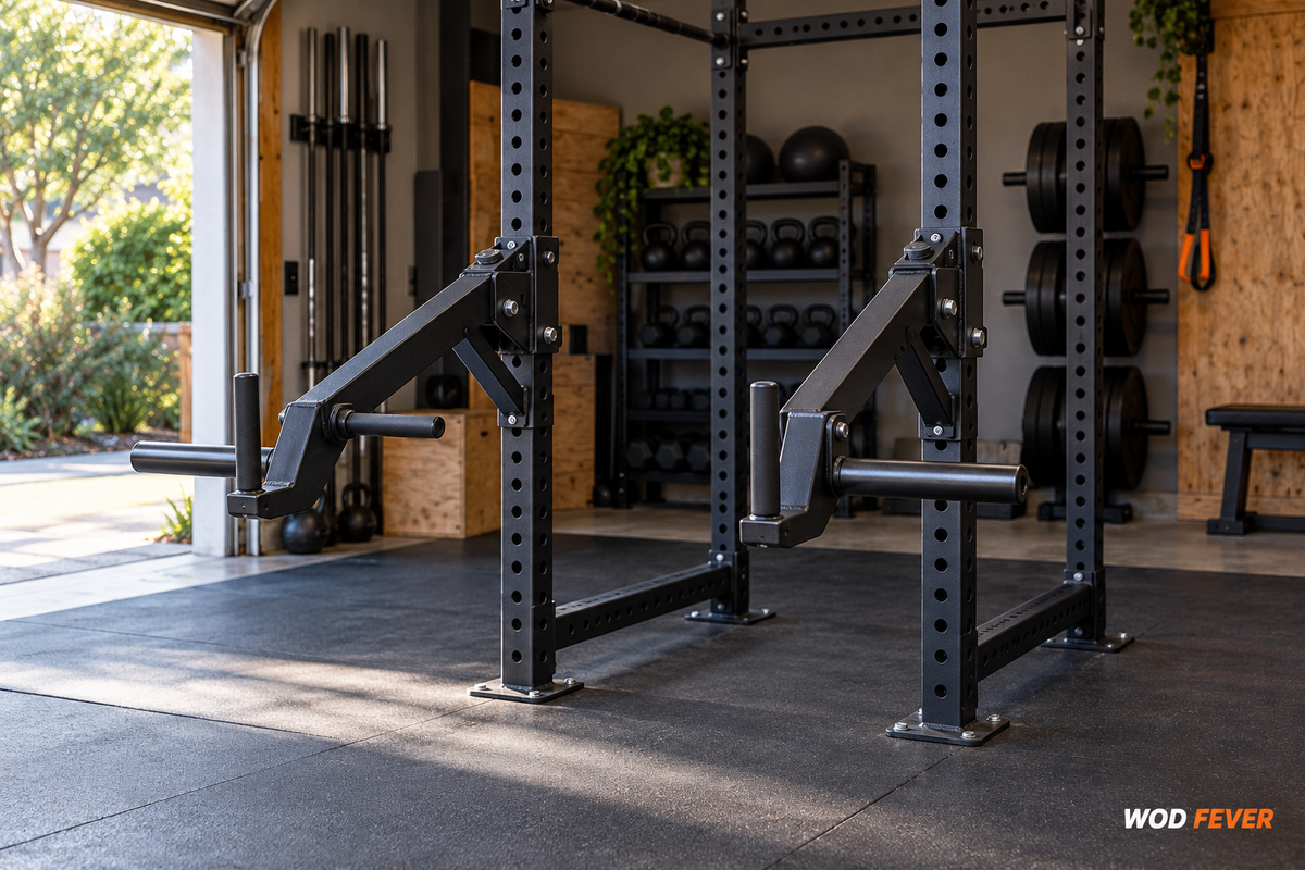 Garage-gym equipment illustration for Titan Lever Arms: T-3, X-3 & TITAN Compatibility Guide