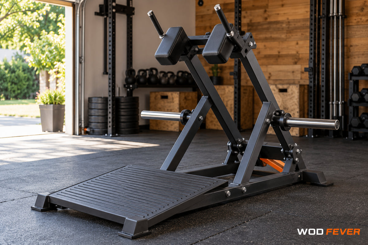 Garage-gym equipment illustration for Leverage Squat Machines: Titan vs Powertec & V-Squat Fit