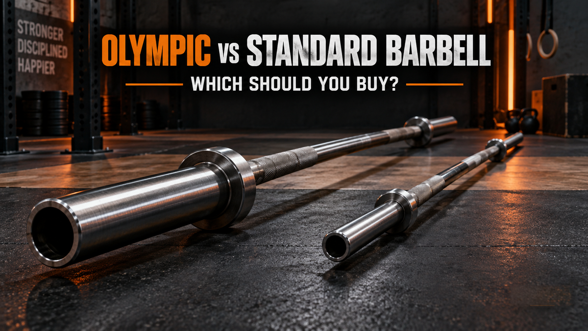 Olympic barbell versus standard one-inch barbell comparison