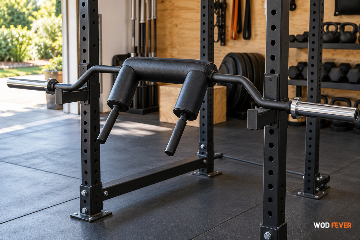 Garage-gym equipment illustration for Best Safety Squat Bars: Titan vs REP, Fit & Complete Cost