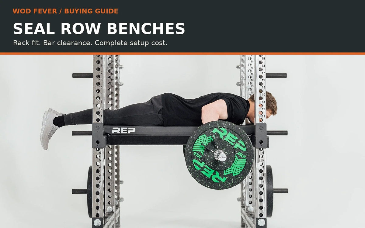 REP manufacturer photo of a seal row on its Utility Seat and Pad, with WOD Fever buying guide title