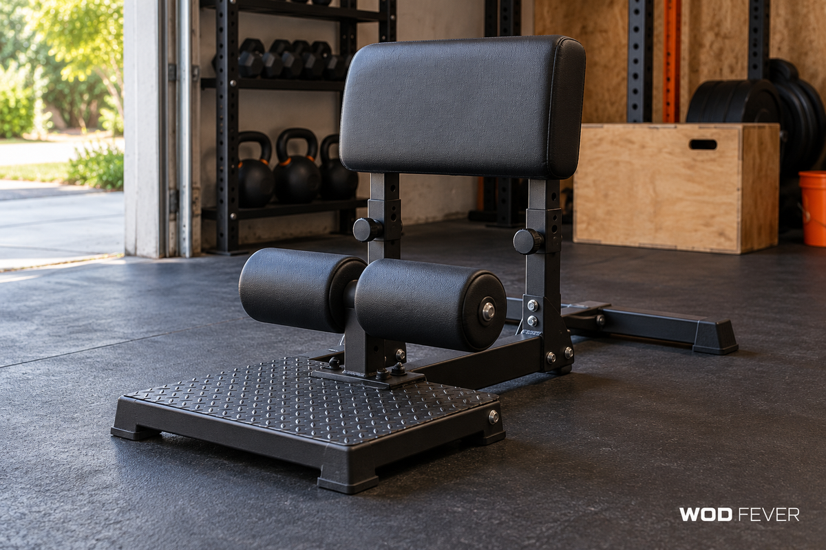 Garage-gym equipment illustration for Sissy Squat Machines: Titan vs Powertec, Fit & Limits