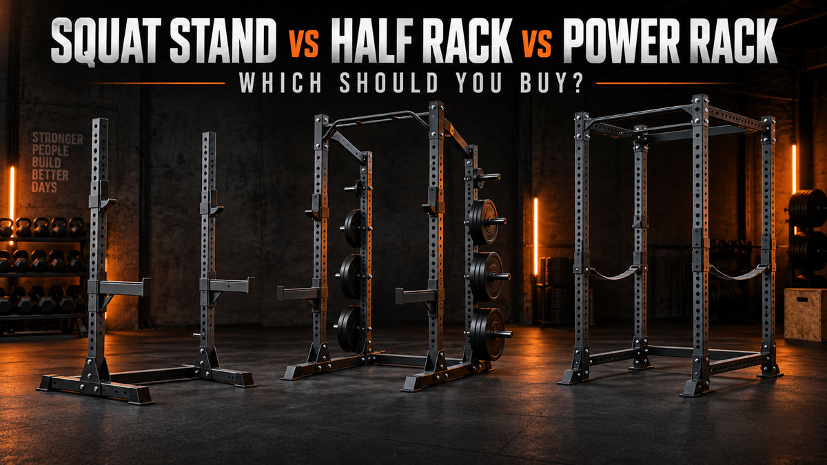 Squat stand versus half rack versus full power rack comparison