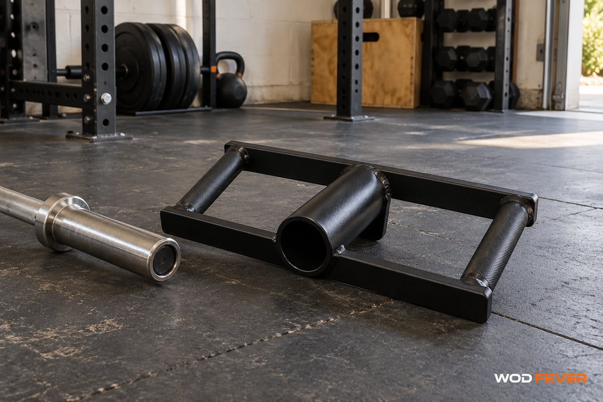 Garage gym equipment illustration for viking press attachment