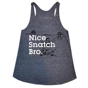 nice-snatch-bro-crossfit-womens-tank-athletic-grey-white-letters-black-snatch-figure-front-by-anfarm