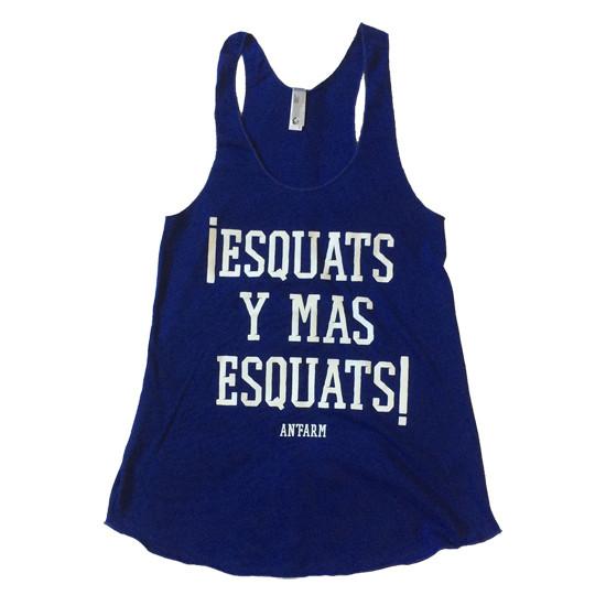 esquats-womens-crossfit-tank-lapis-blue-fabric-white-lettering-front-by-anfarm